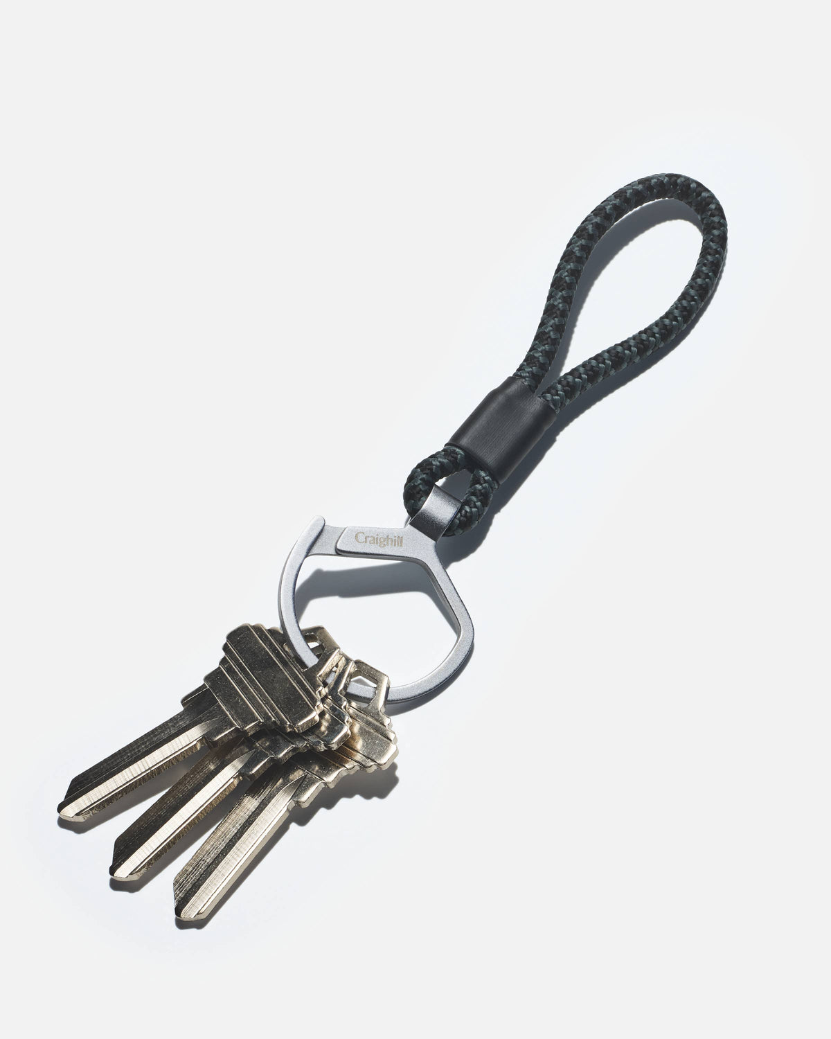 Rope Split Ring in White/Black