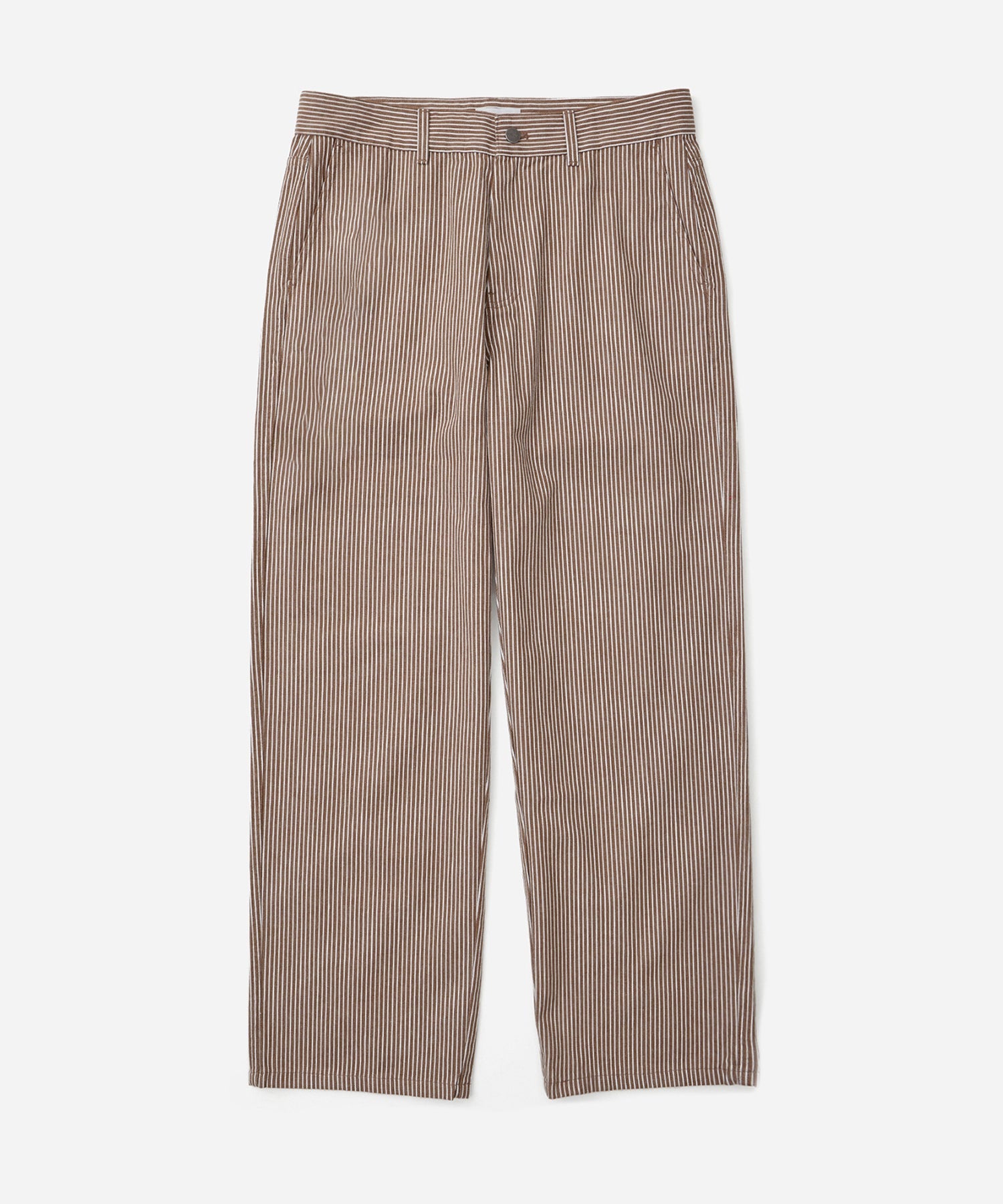 George Stripe Cotton Twill Pant in Dark Earth