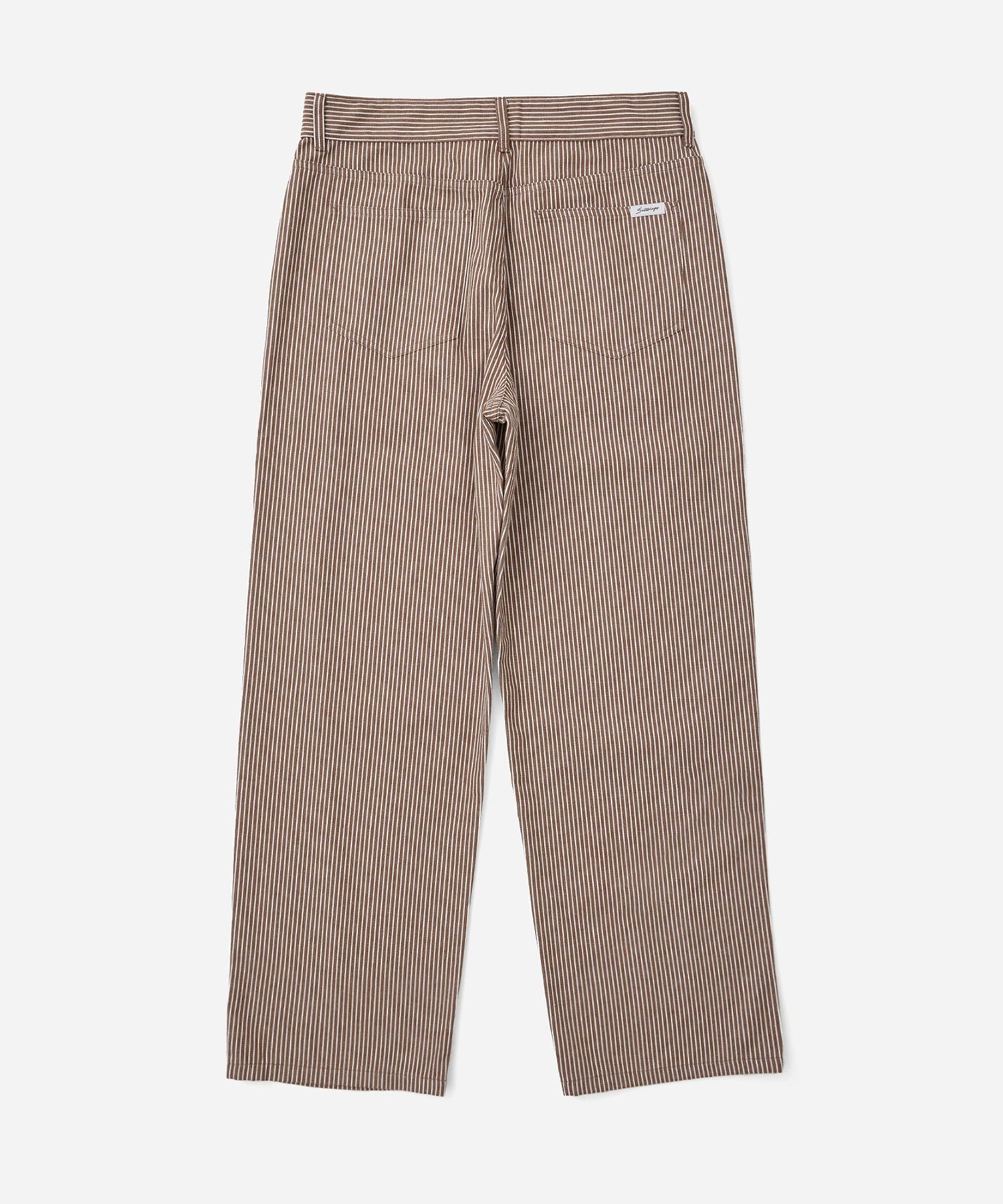 George Stripe Cotton Twill Pant in Dark Earth