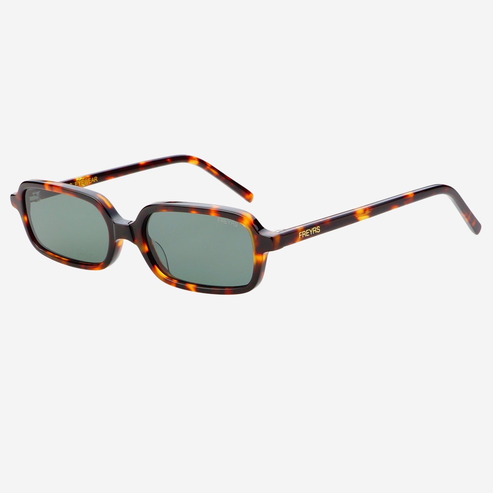 Miki Unisex Acetate Rectangular Sunglasses in Tortoise/G15