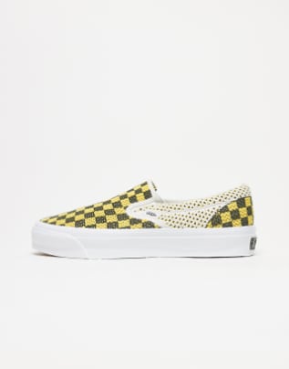 LX Classic Slip On EK in Checkerboard Black / Yellow