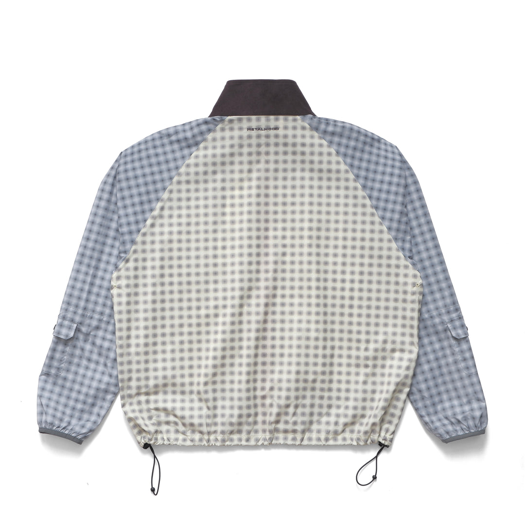 Double Plaid Windbreaker Jacket