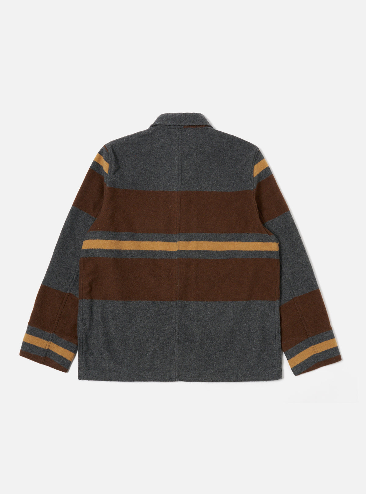 Merchant Jacket in Charcoal Stripe Blanket Wool Mix