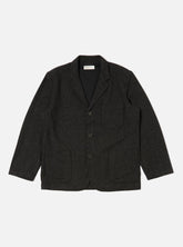Salt 'n Pepper Tweed Three Button Jacket in Black
