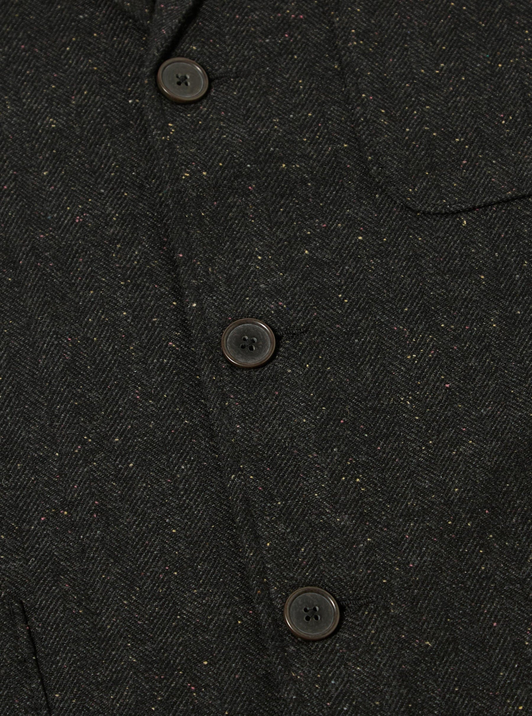Salt 'n Pepper Tweed Three Button Jacket in Black
