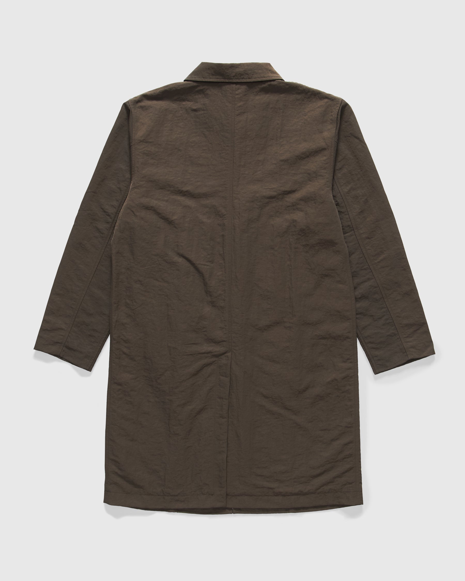 3sixteen Mac Coat in Olive Wrinkle Nylon Homme Essentials