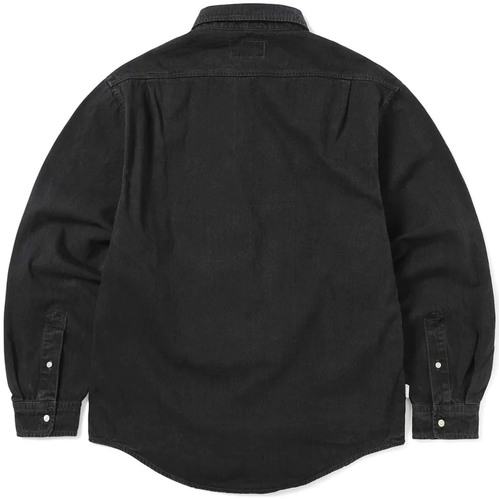 Washed Denim Shirt in Black