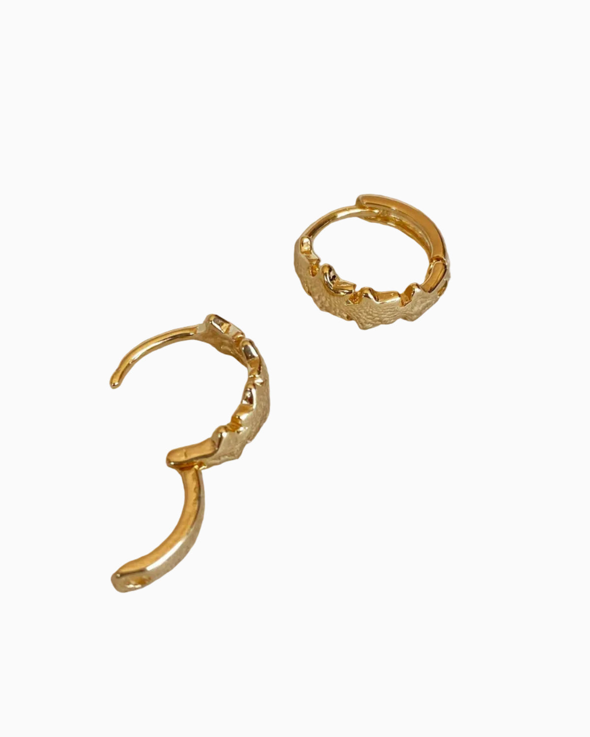18k Gold Filled Stars Clicker Hoop Earrings