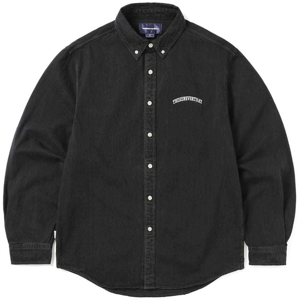 Washed Denim Shirt in Black