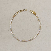 Crystal Tennis Bracelet in 18k Gold Fill