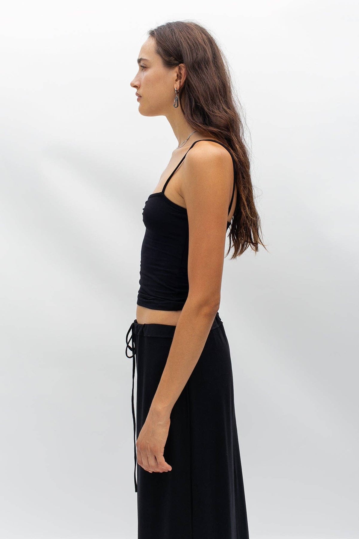 Eva Viscose Spaghetti Strap Camisole in Black