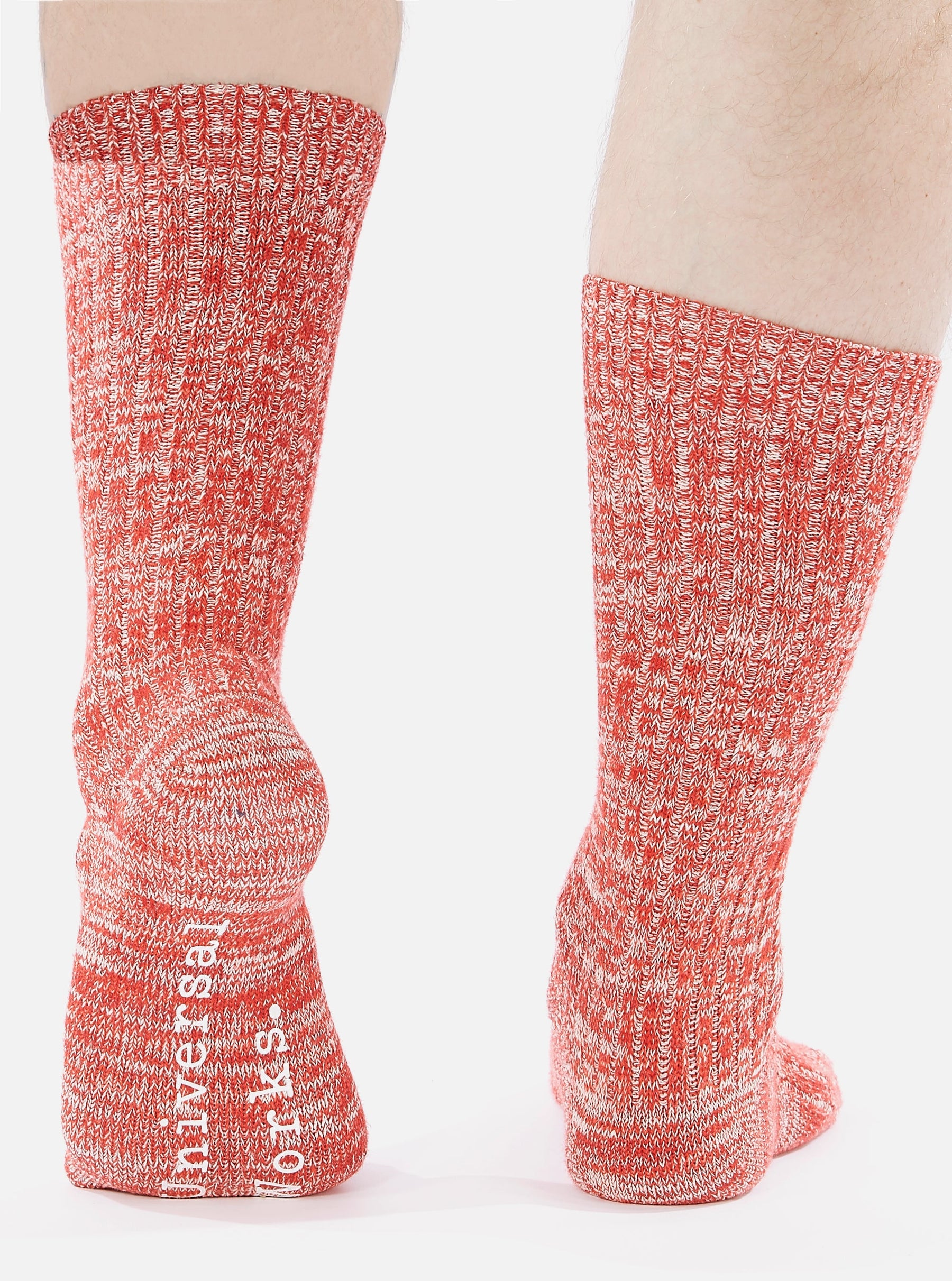 Slub Knit Sock in Red