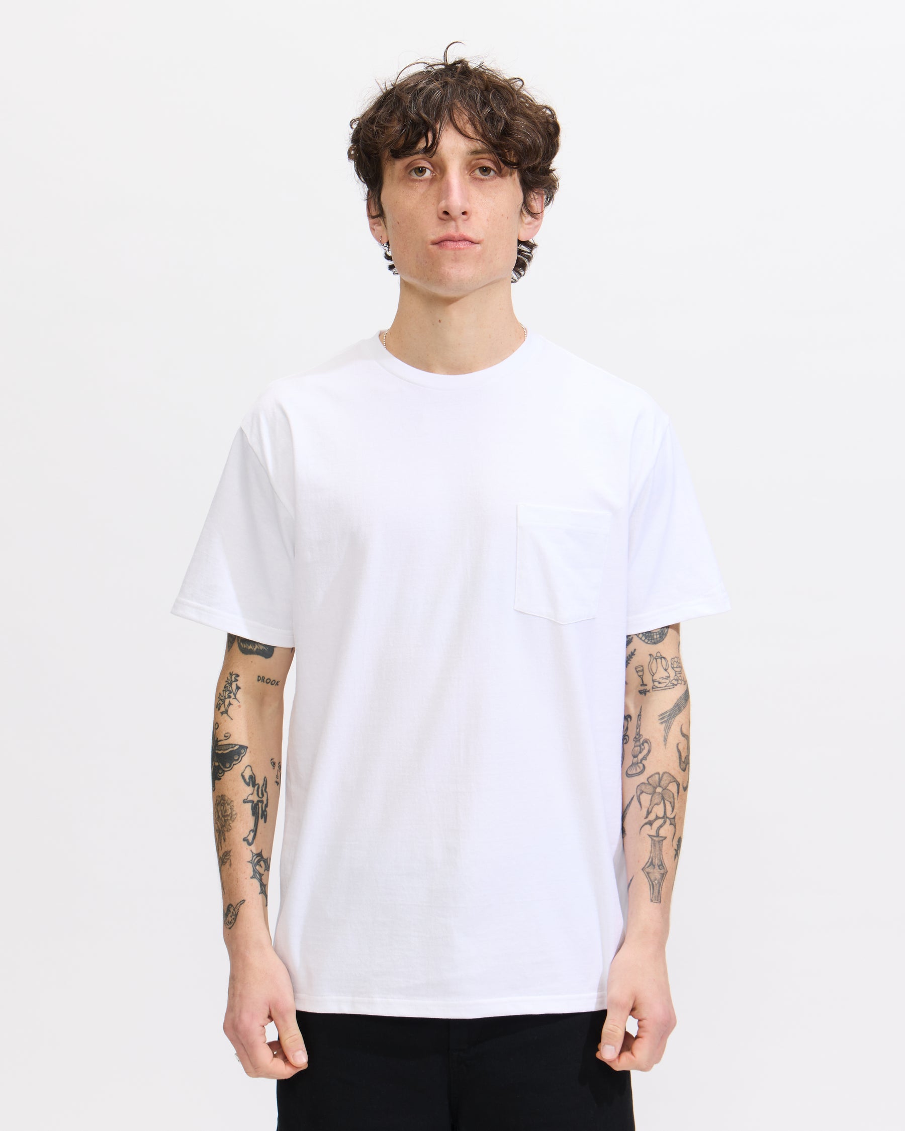 Beams Plus 2 Pack Pocket Tee in White Homme Essentials