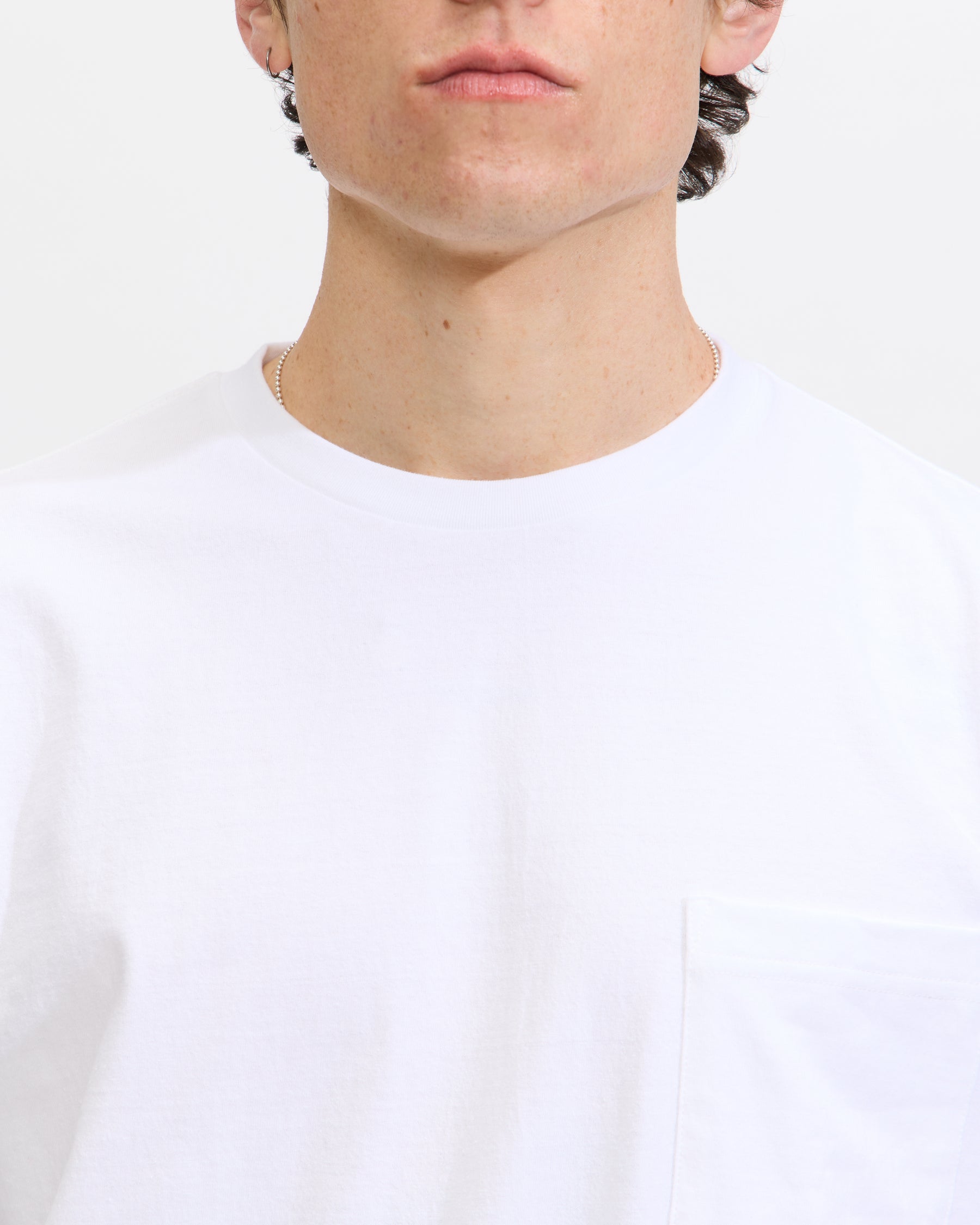 Beams Plus 2 Pack Pocket Tee in White Homme Essentials