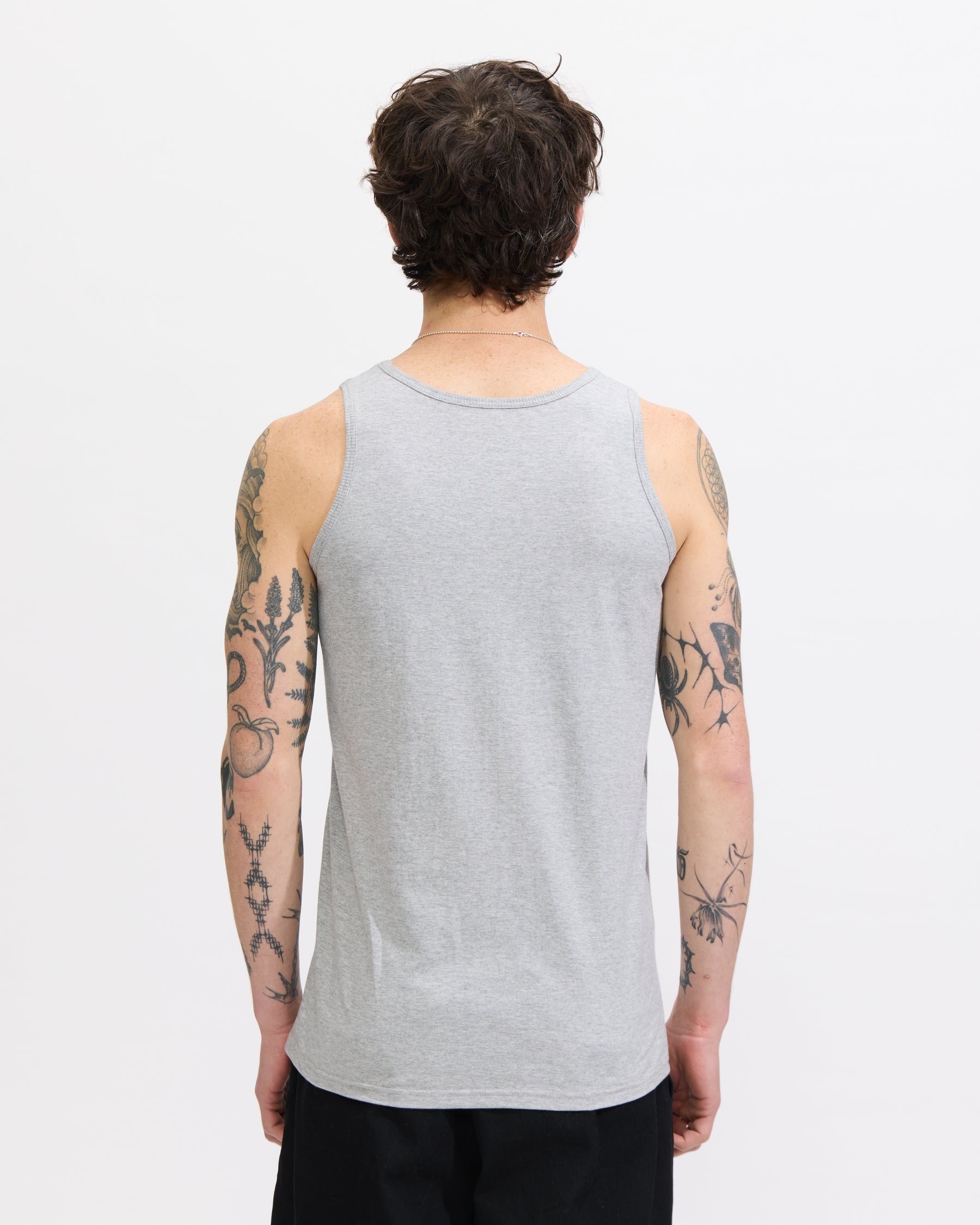 Beams Plus 2 Pack Tank Top in White/ T. Grey Homme Essentials