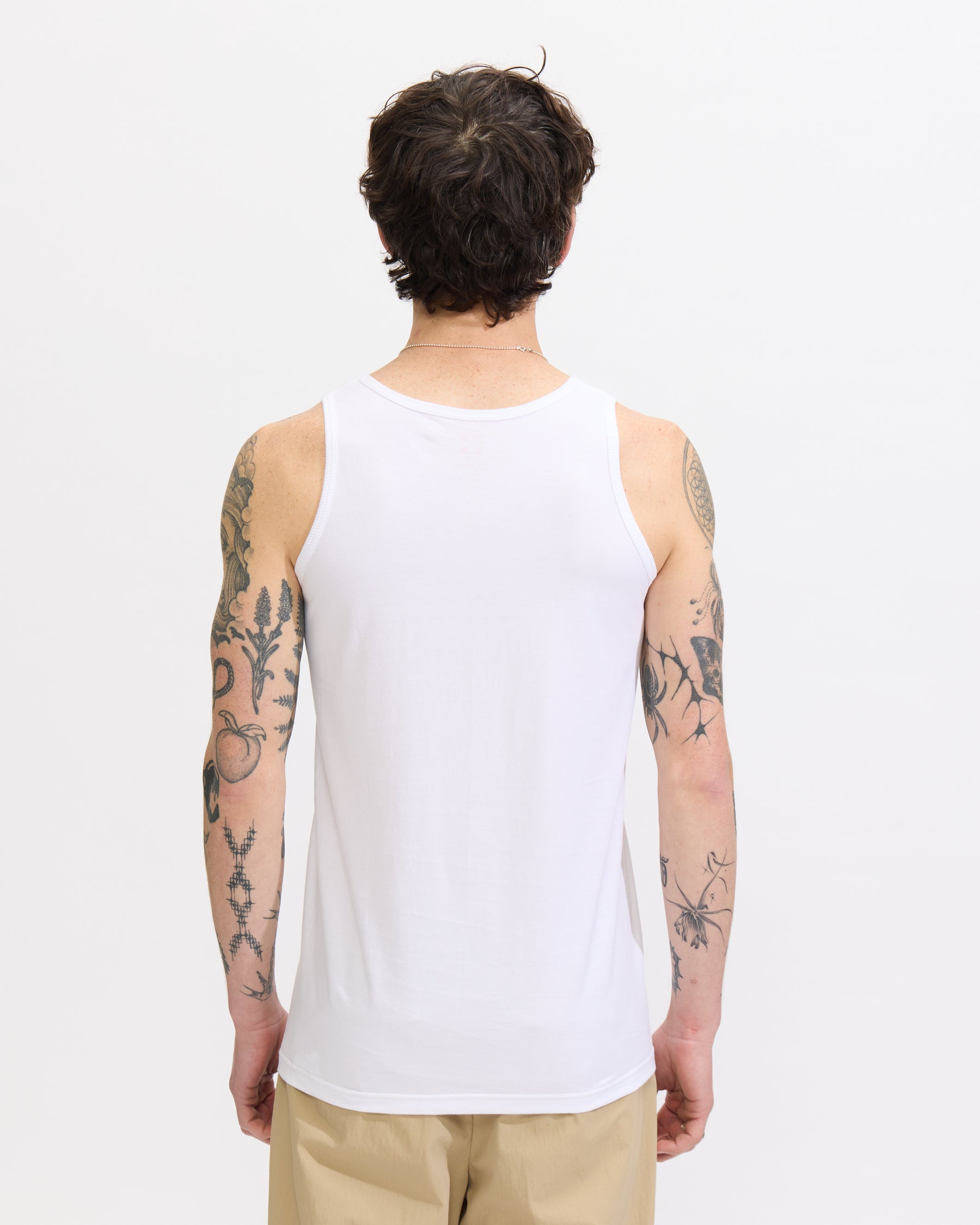 Beams Plus 2 Pack Tank Top in White/ T. Grey Homme Essentials