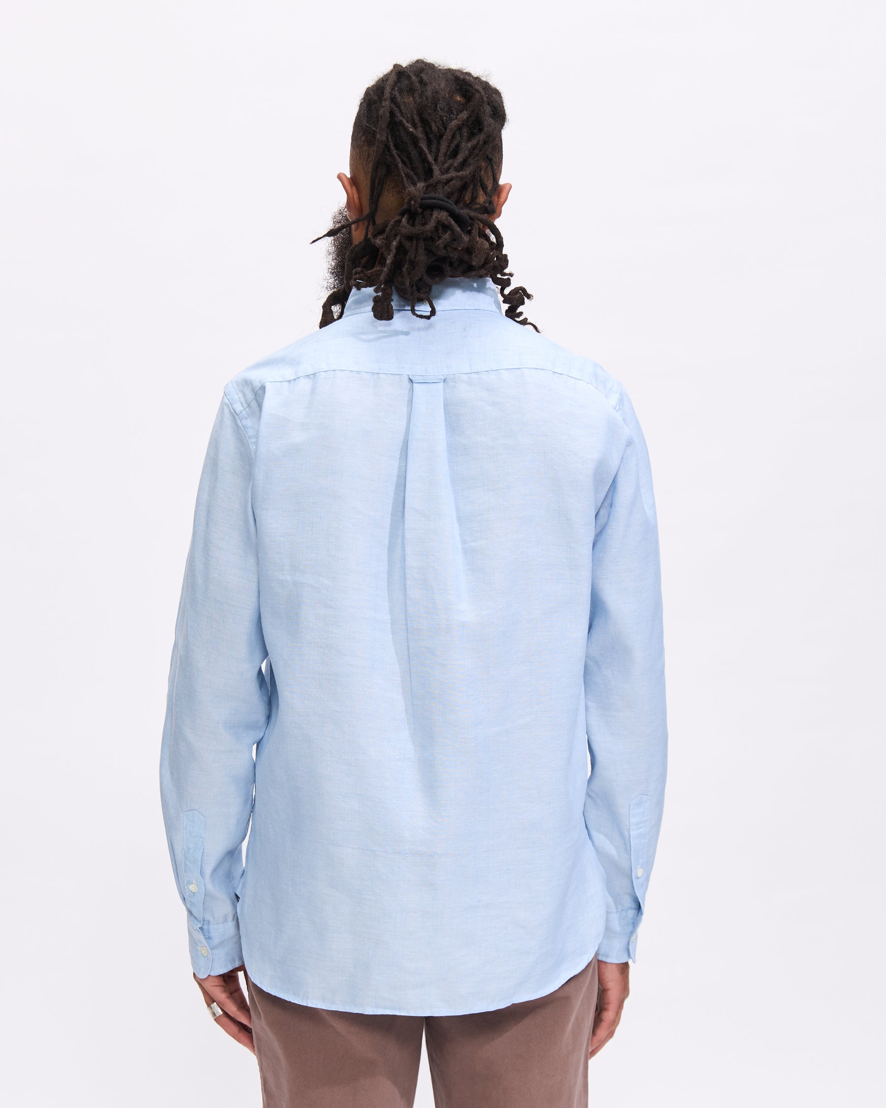 Beams Plus BD Linen COOLMAX® Shirt in Sax Homme Essentials