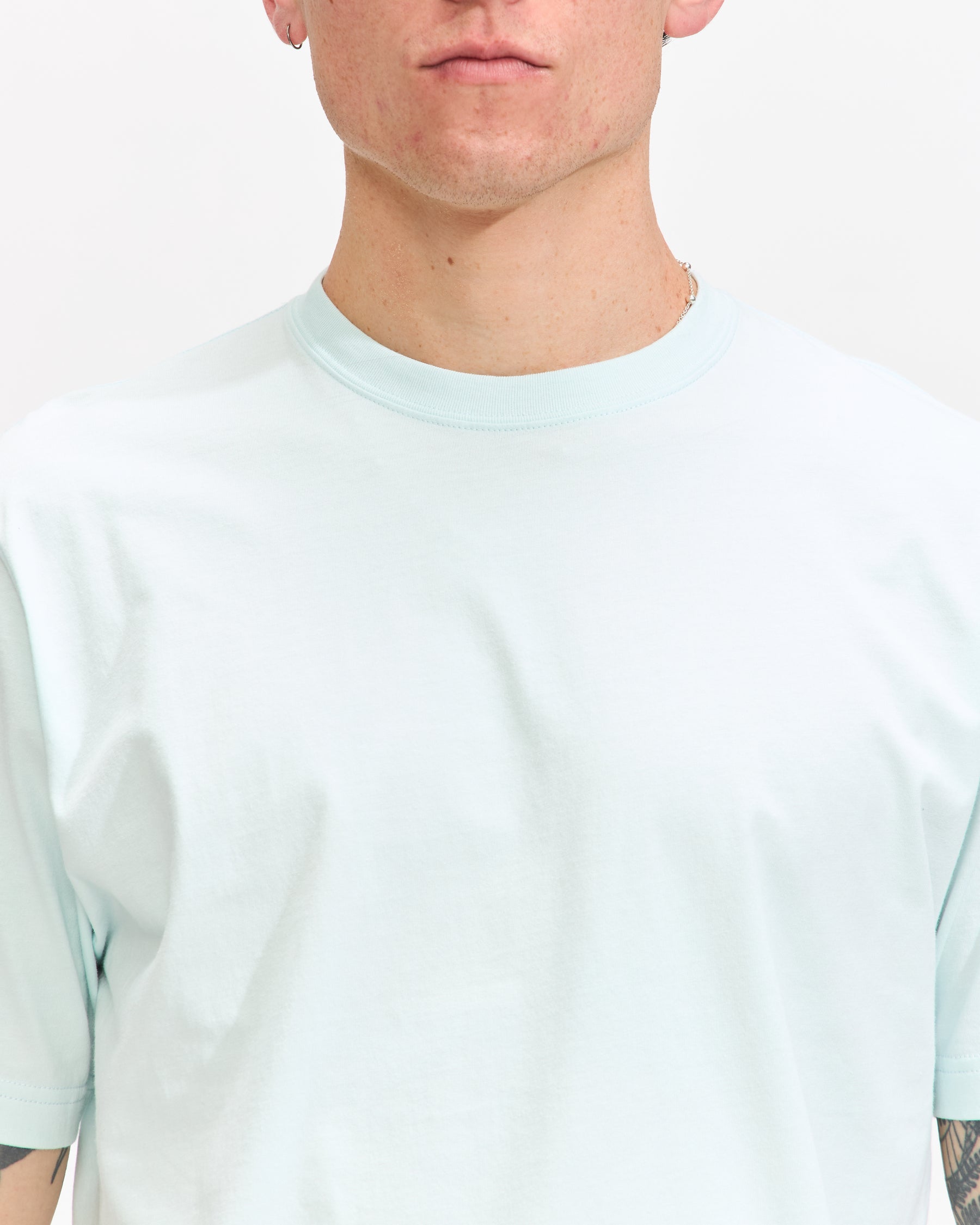 Beams Plus Crew Neck Tee in Sax Homme Essentials