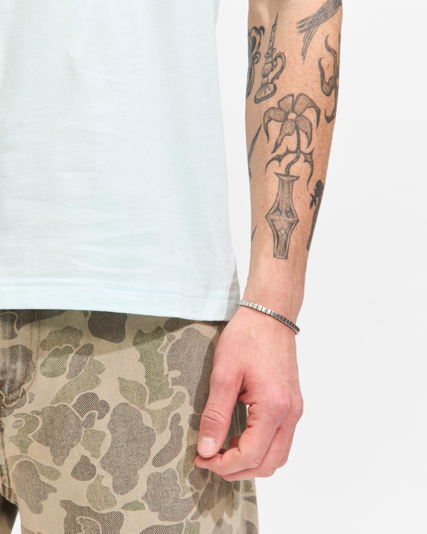 Beams Plus Crew Neck Tee in Sax Homme Essentials