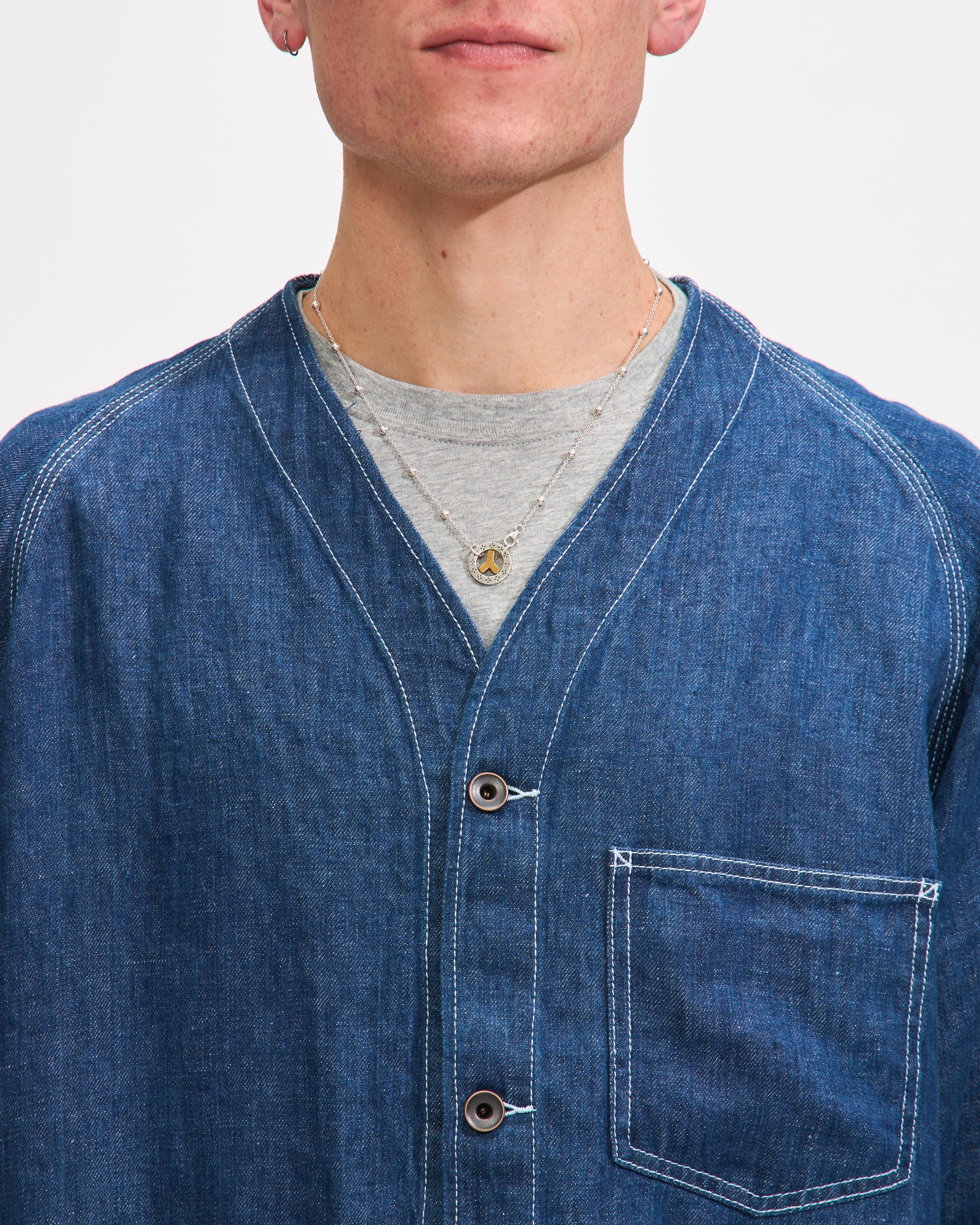Beams Plus Engineer Jacket Twill Linen in Indigo Homme Essentials