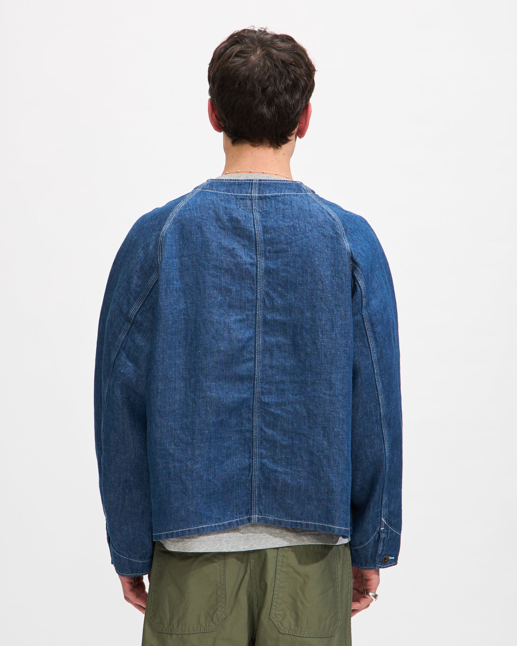 Beams Plus Engineer Jacket Twill Linen in Indigo Homme Essentials