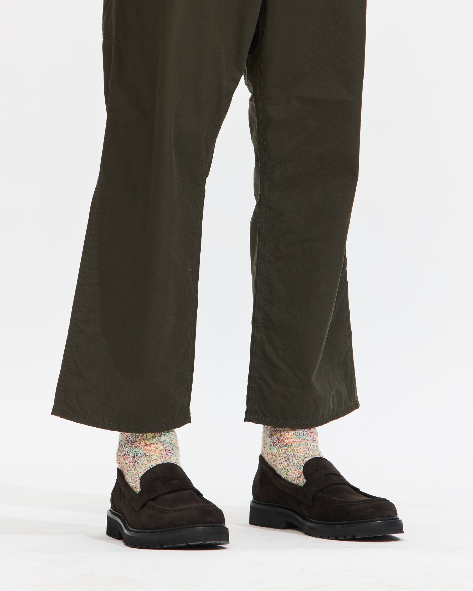 Beams Plus Painter Pants Nylon Oxford in Olive Homme Essentials