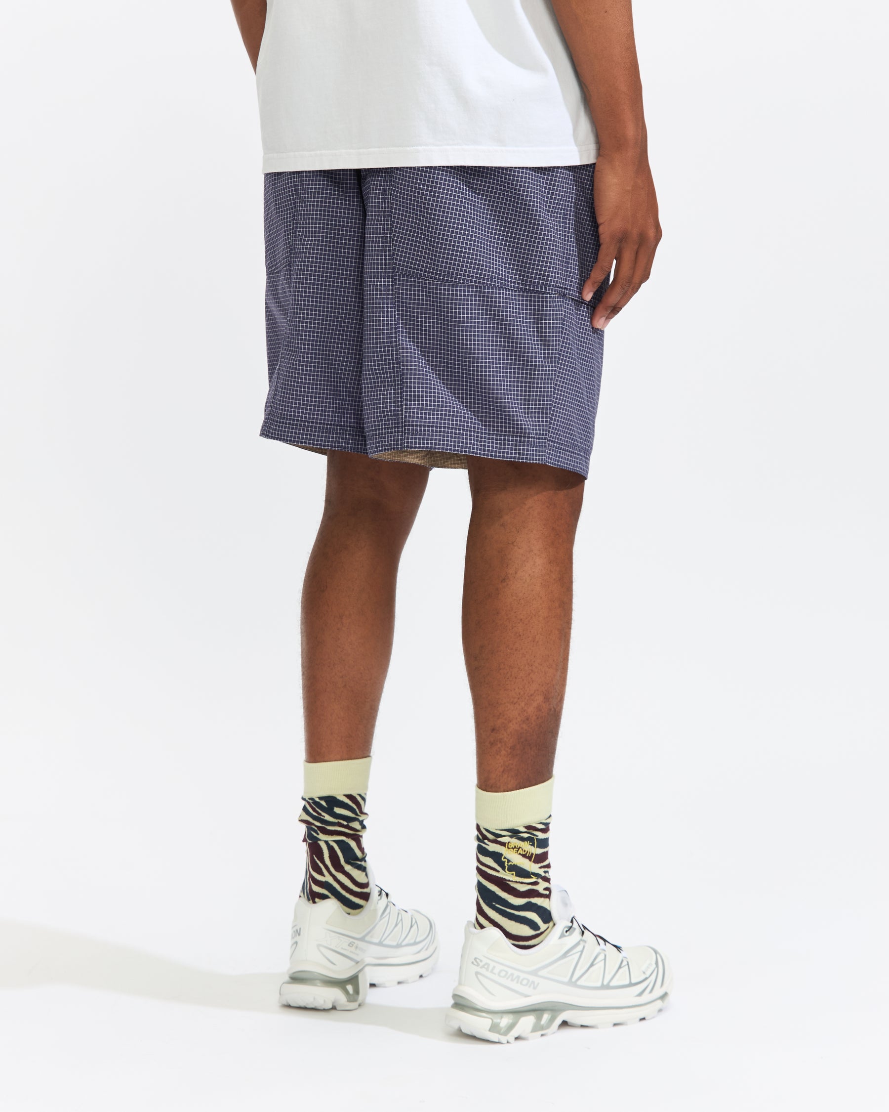 Brain Dead Gridded Ripstop Utility Short in Blueberry Homme Essentials