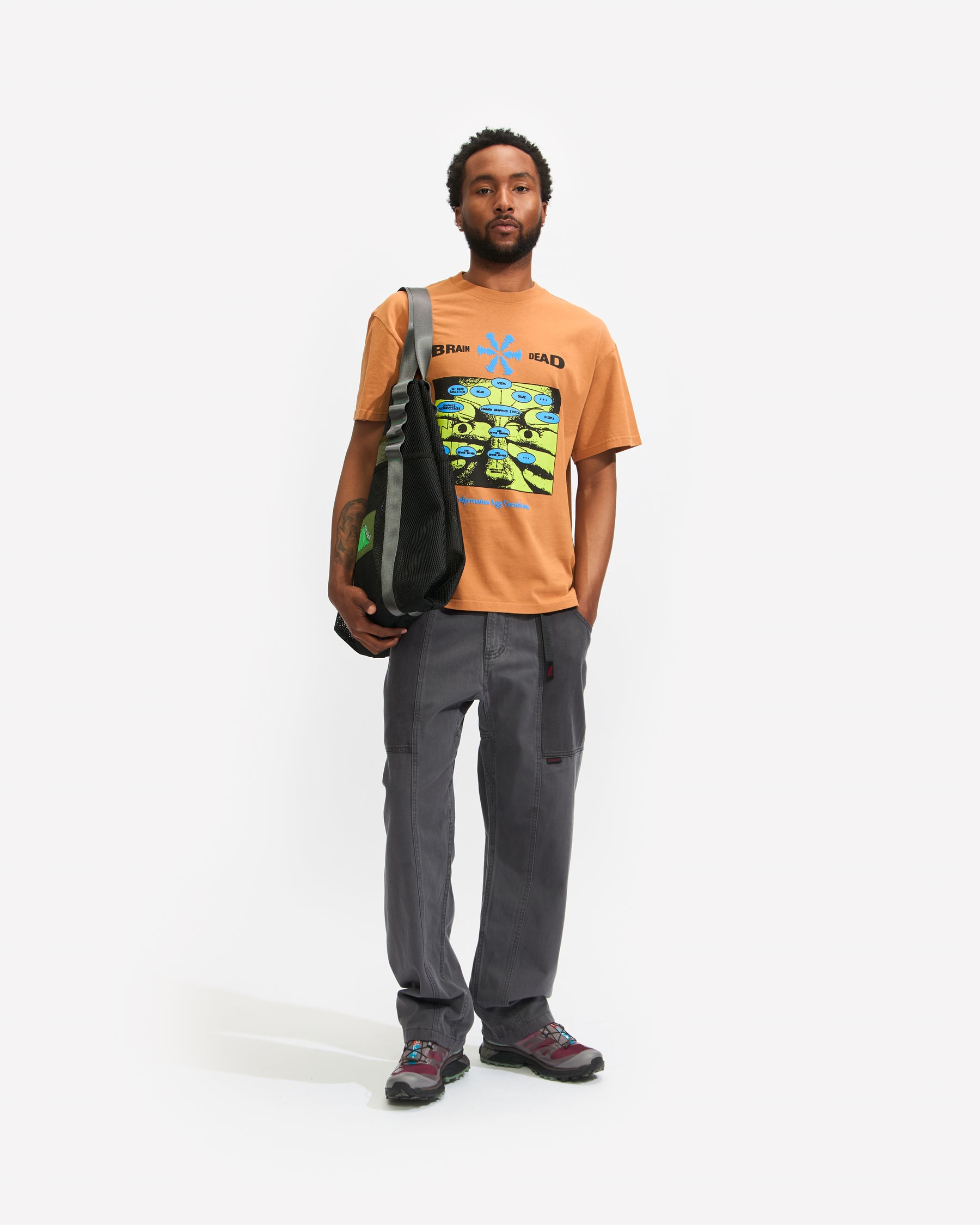 Brain Dead Information Age Occultism T-Shirt in Cumin Homme Essentials