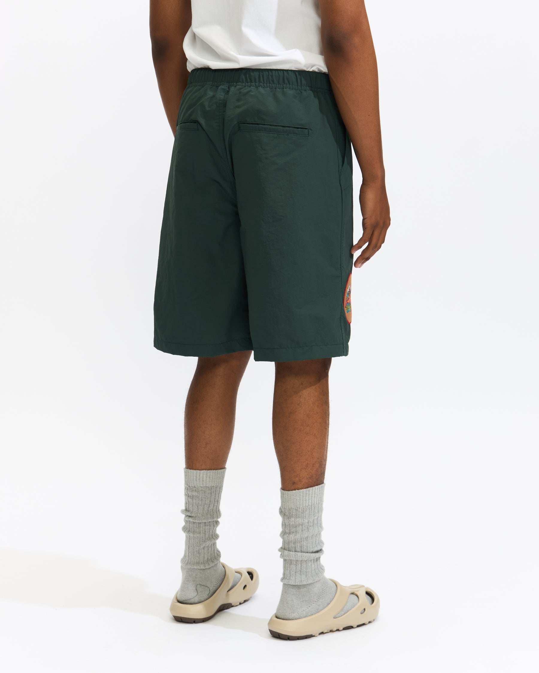 Brain Dead Nylon Baggy Climber Short in Forest Green Homme Essentials