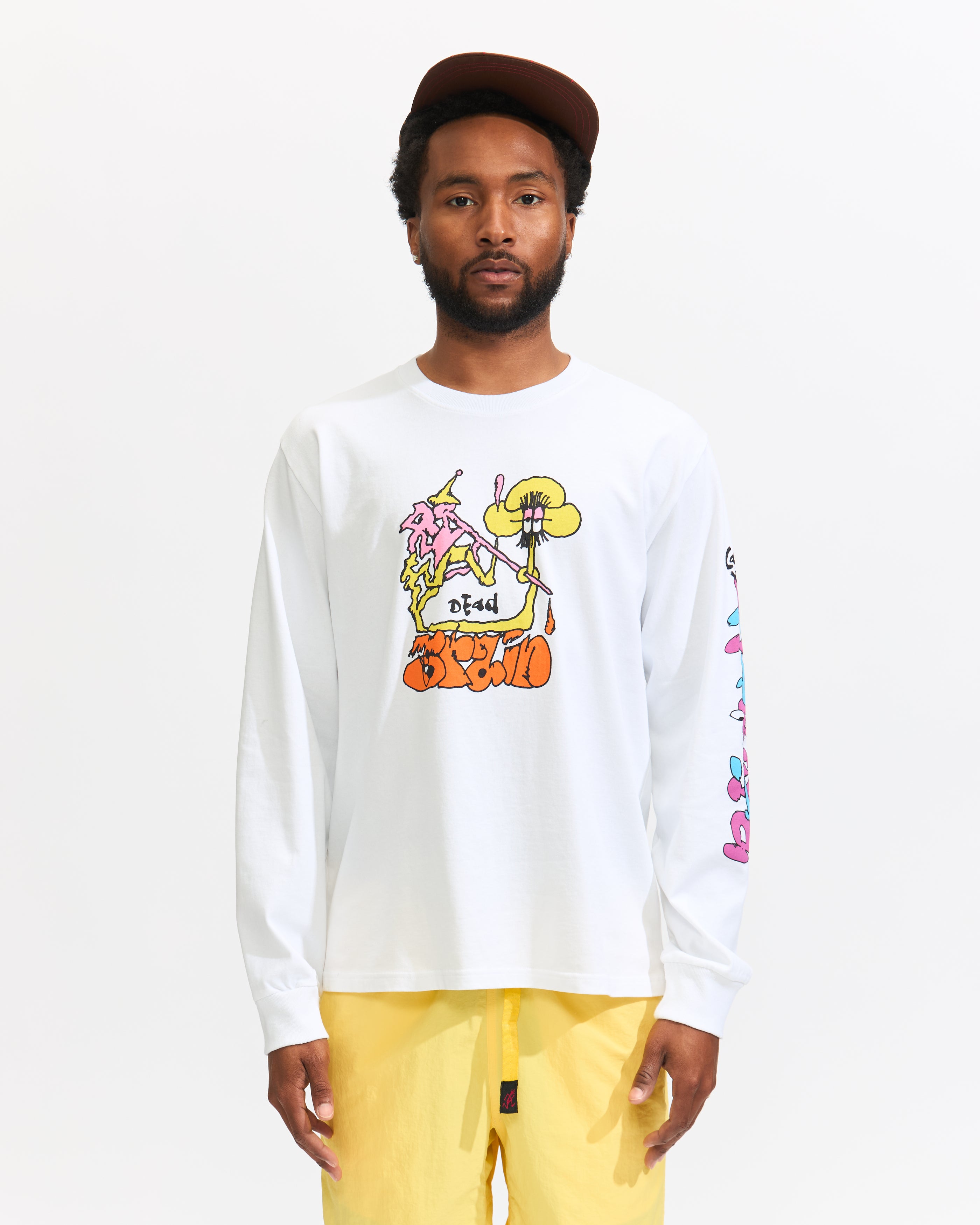 Brain Dead Packing Up Long Sleeve in White| Homme Essentials