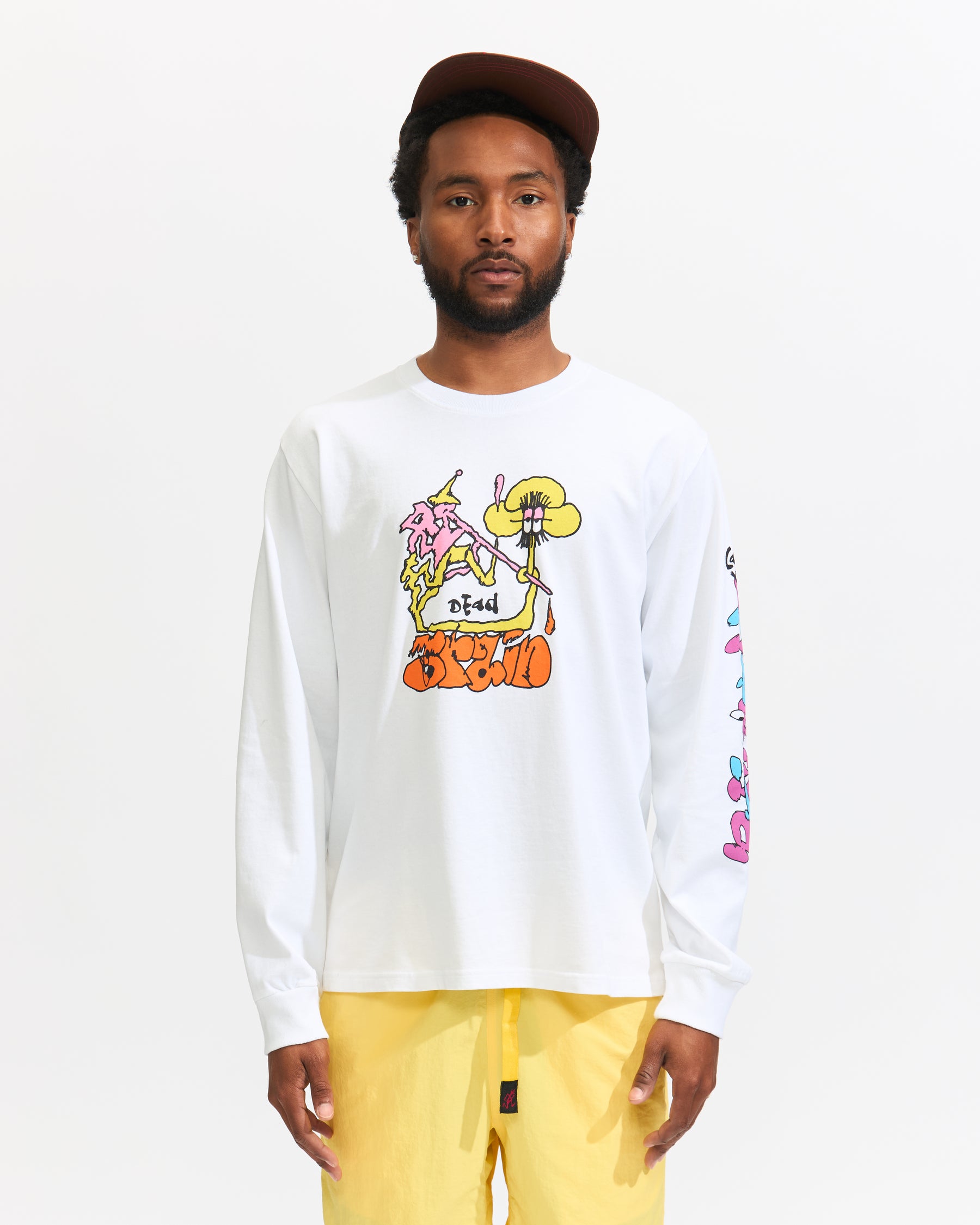 Brain Dead Packing Up Long Sleeve in White Homme Essentials