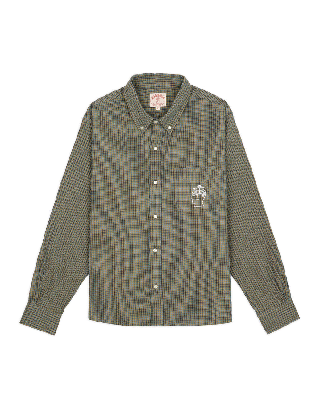 Brooks Brothers California Check Oxford Button Up Shirt in Green