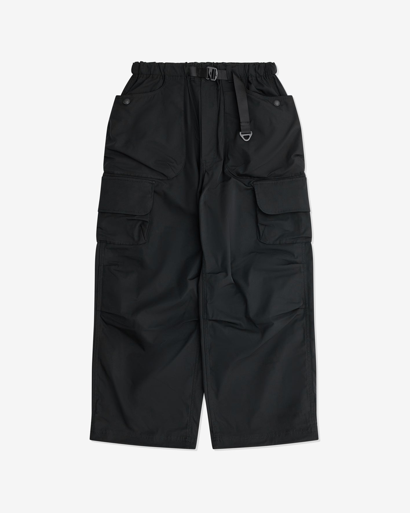 Polyester Cargo Pants in Black