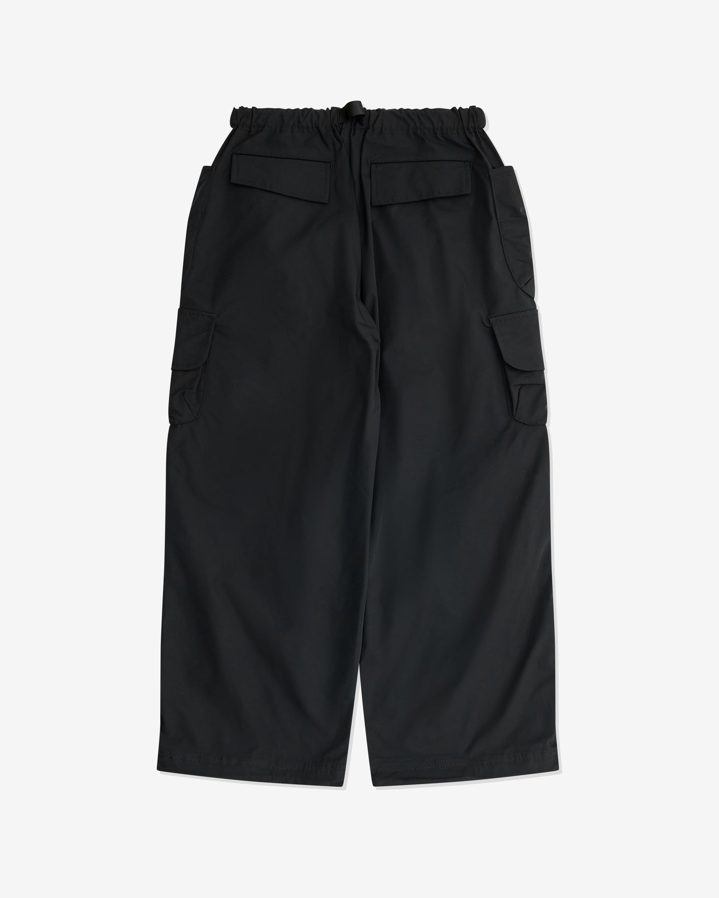 Polyester Cargo Pants in Black