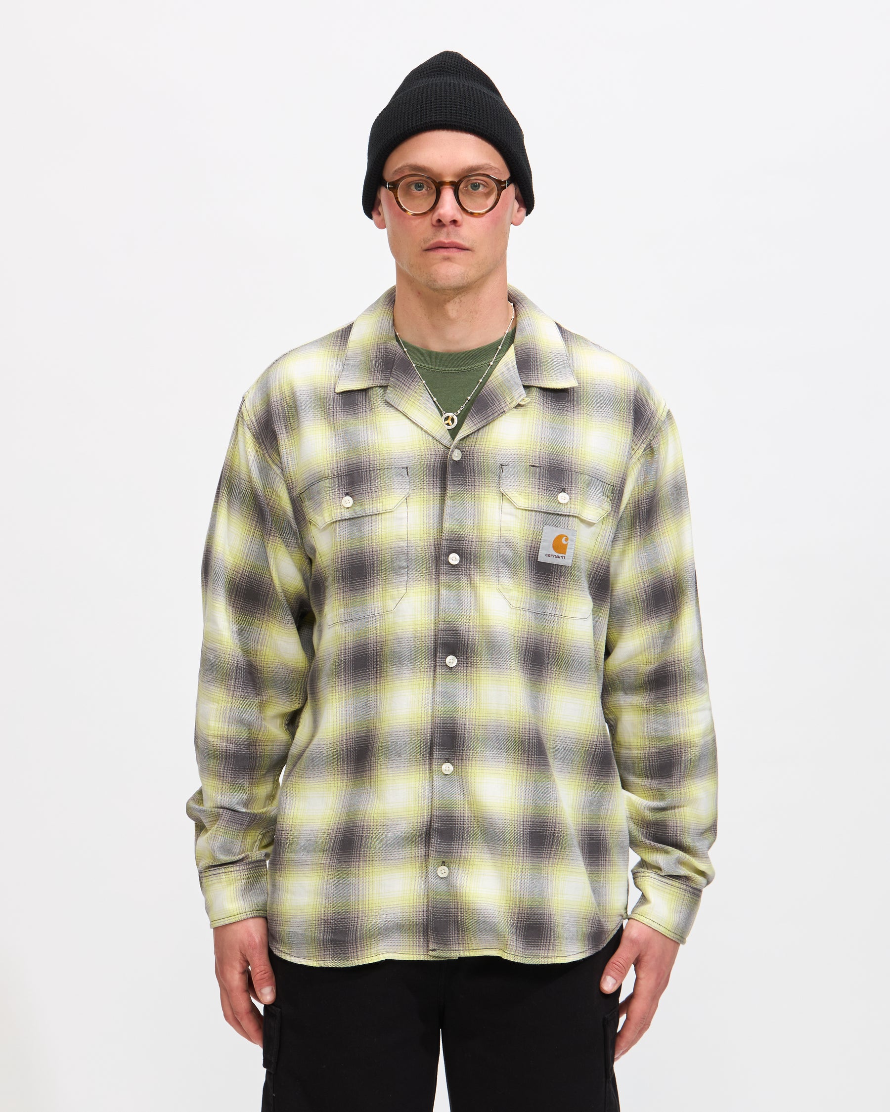 Carhartt WIP Blanchard Shirt in Arctic Lime Homme Essentials