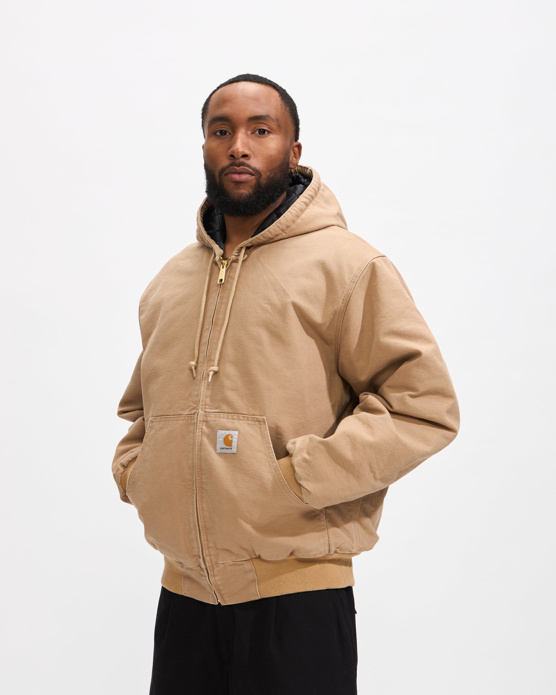 Carhartt WIP OG Active Jacket in Peanut Aged Canvas Homme Essentials