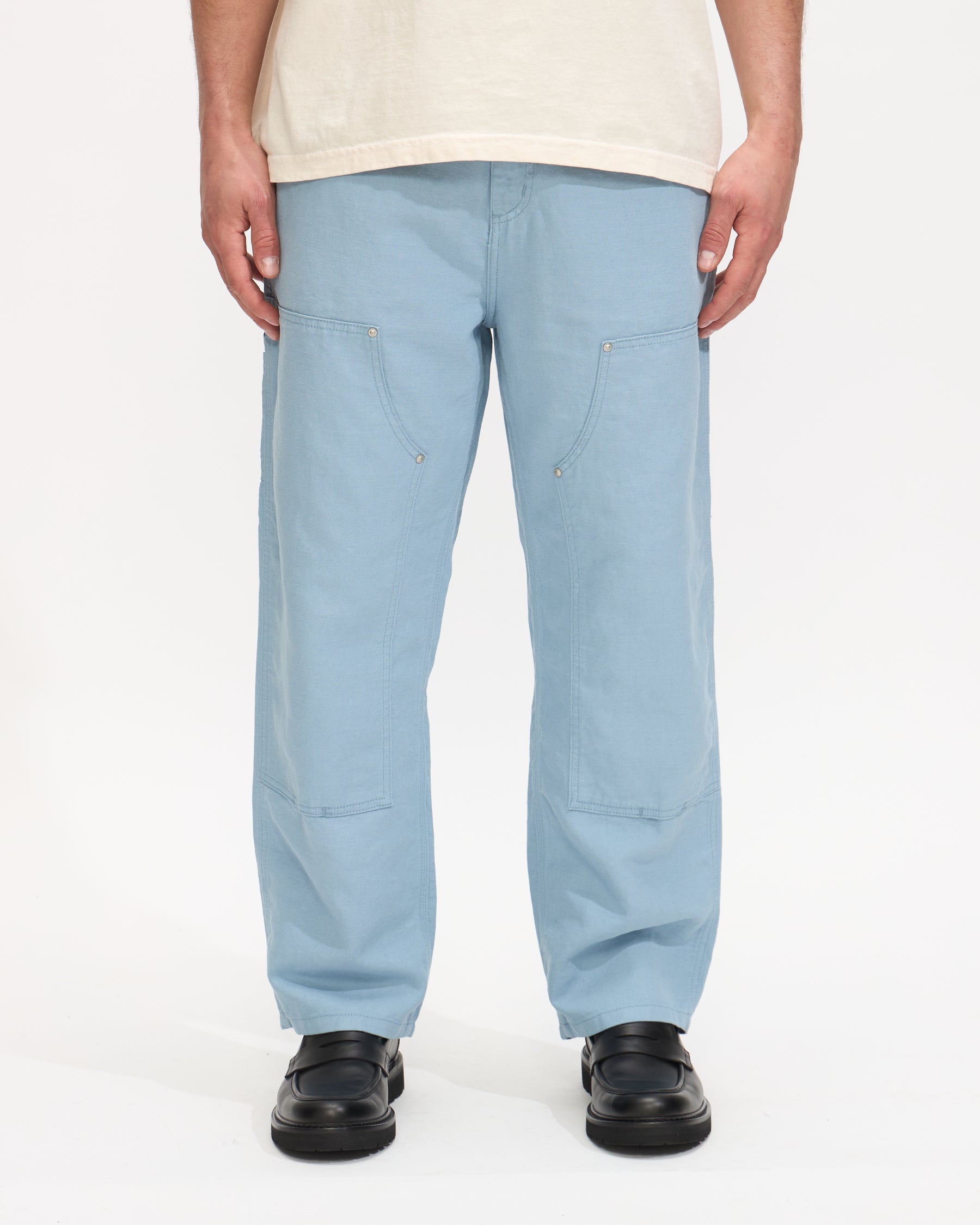 Carhartt WIP Walter Double Knee Pant in Misty Sky Homme Essentials