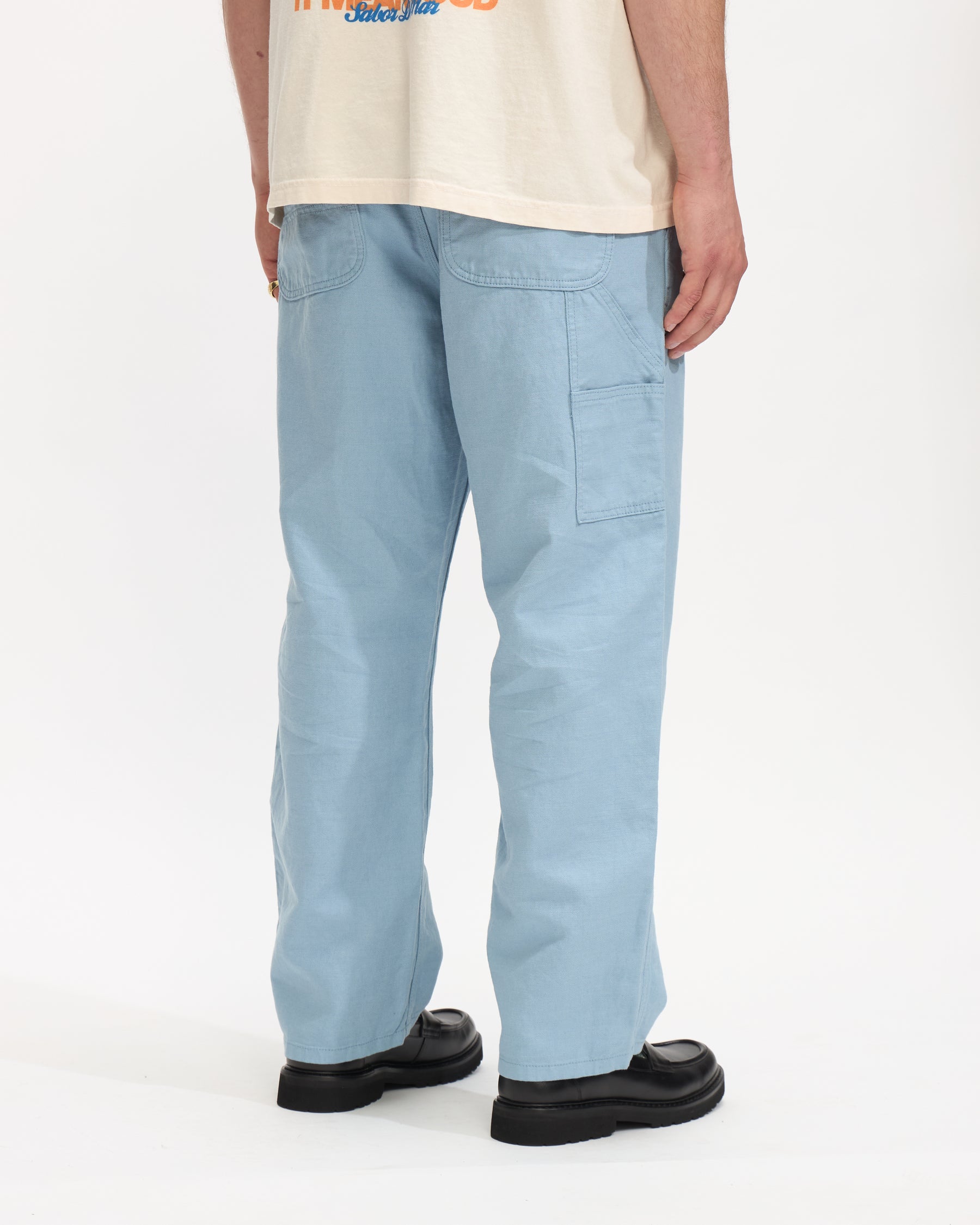 Carhartt WIP Walter Double Knee Pant in Misty Sky Homme Essentials