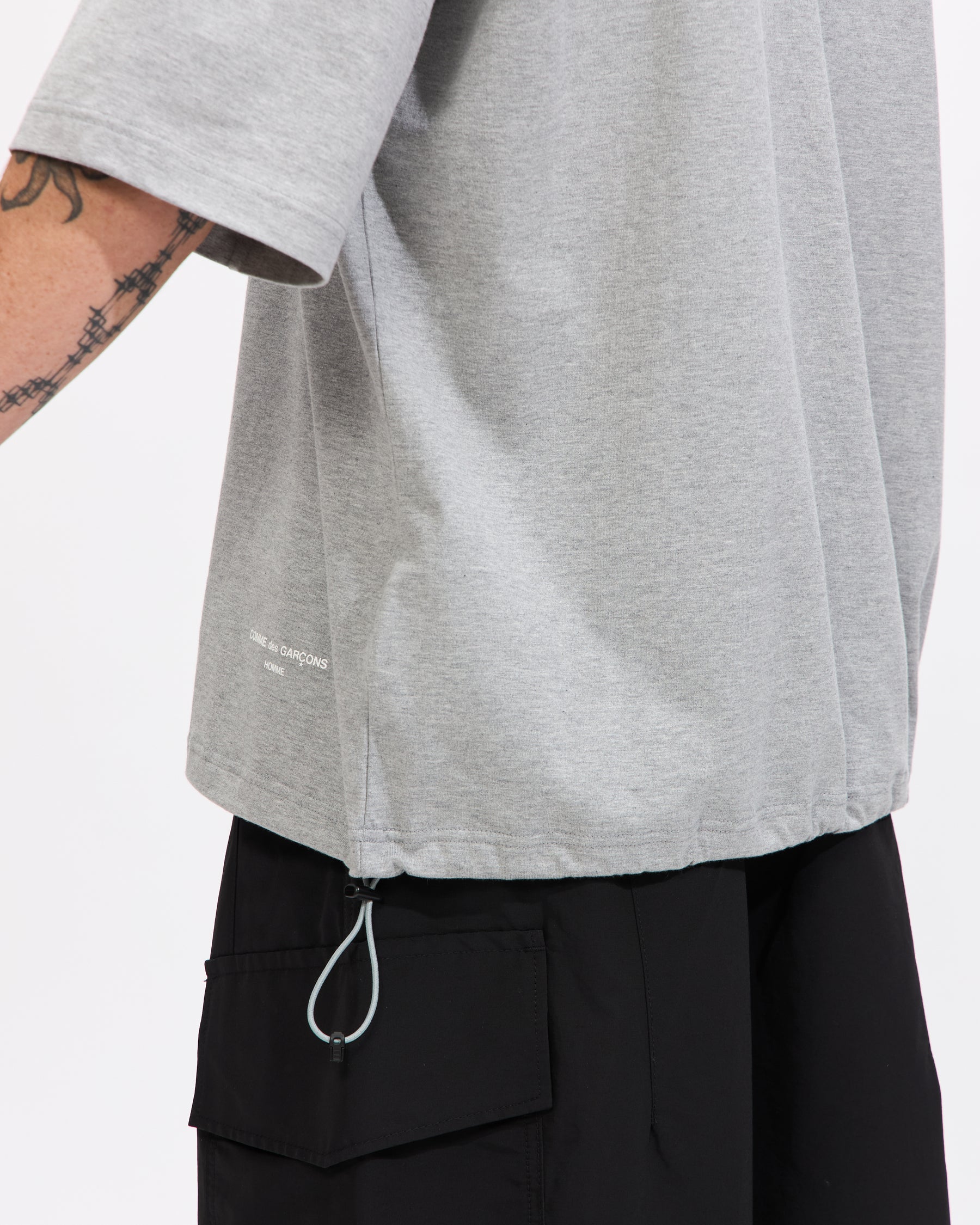 Comme des Garçons Homme Drawstring Pocket T-Shirt in Grey Homme Essentials