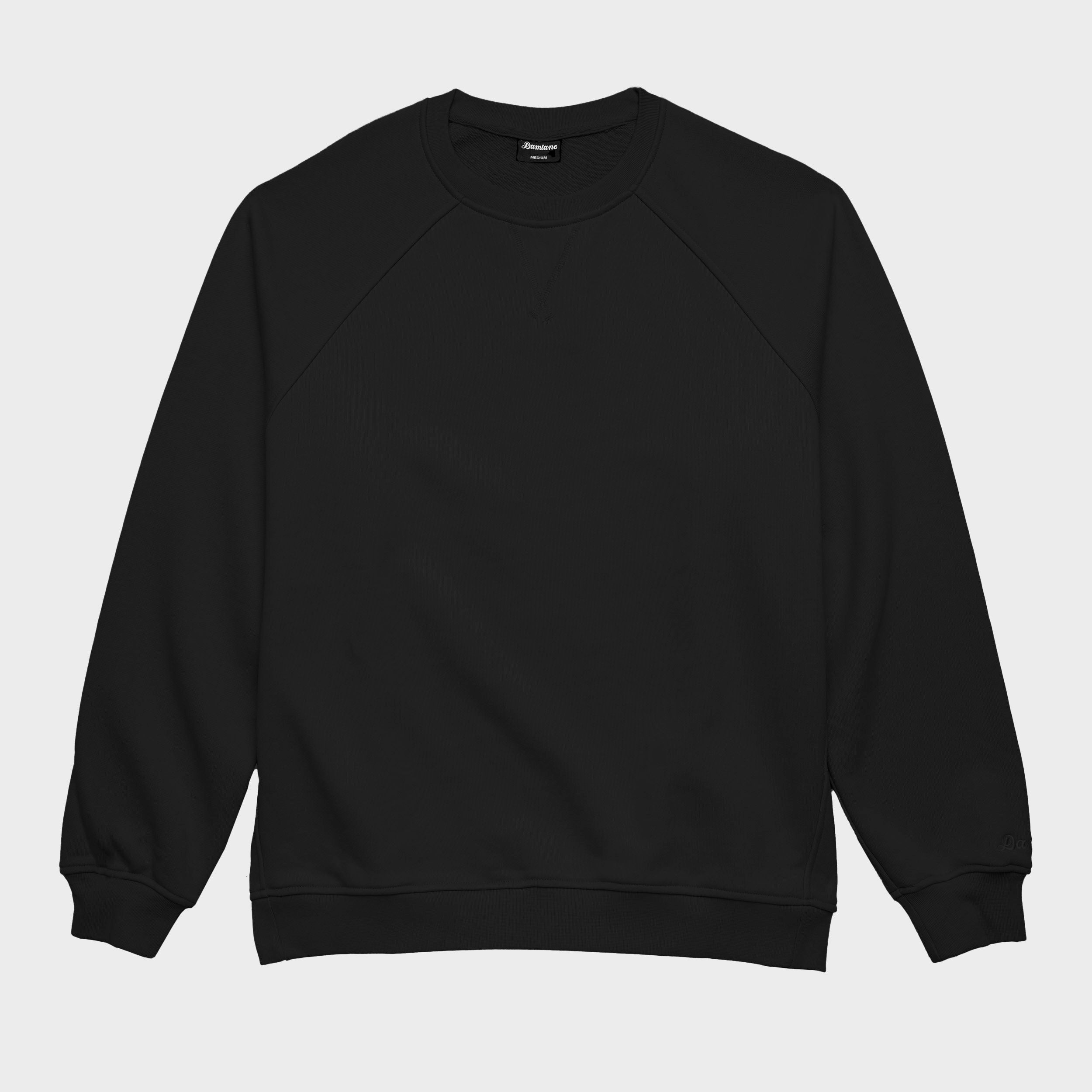 Damiano Crewneck Sweatshirt in Black - Homme Essentials