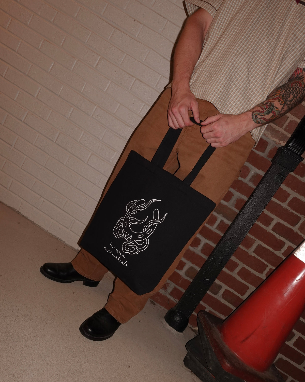 Good Luck Anniversary Tote Bag in Black