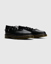 Dr. Martens Elphie II Virginia Leather Ballet Flats in Black Homme Essentials