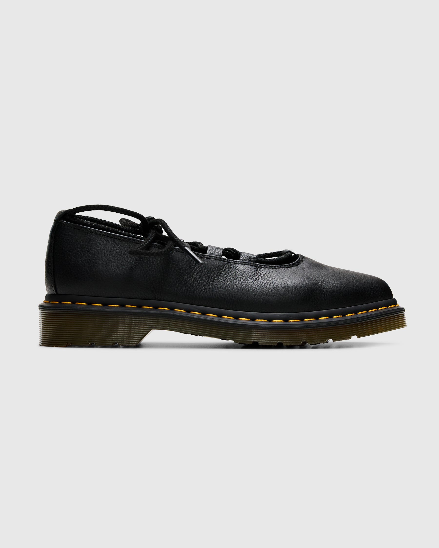 Dr. Martens Elphie II Virginia Leather Ballet Flats in Black Homme Essentials