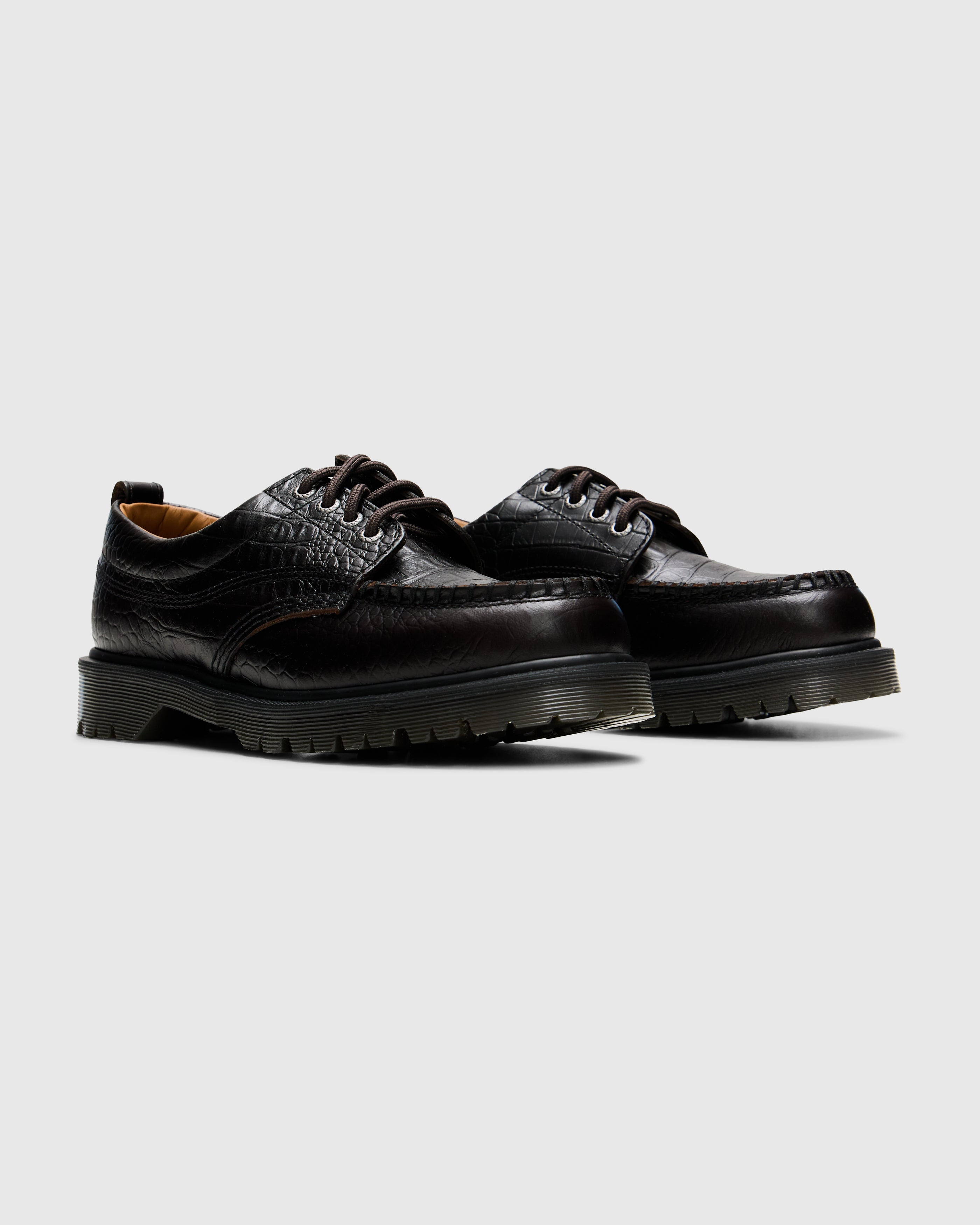 新しいエルメス Martens Dr. Lowell Croc Analine Brown Dark in Shoes Toe Moc 靴