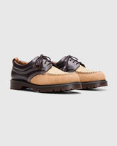 Dr. Martens Lowell Moc Toe Shoes in Dark Brown/Light Tan/Desert Brown Homme Essentials