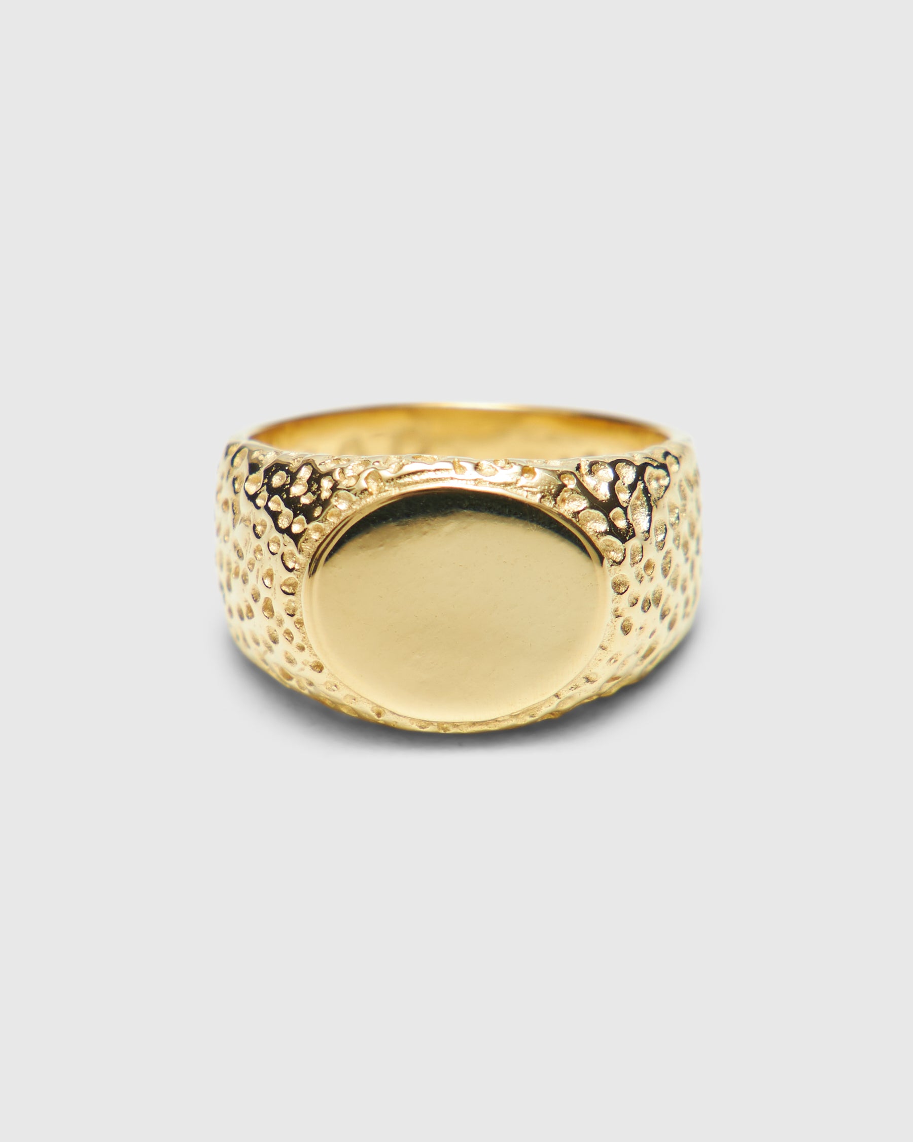 Nugget Ring in Silver 925/14K Gold
