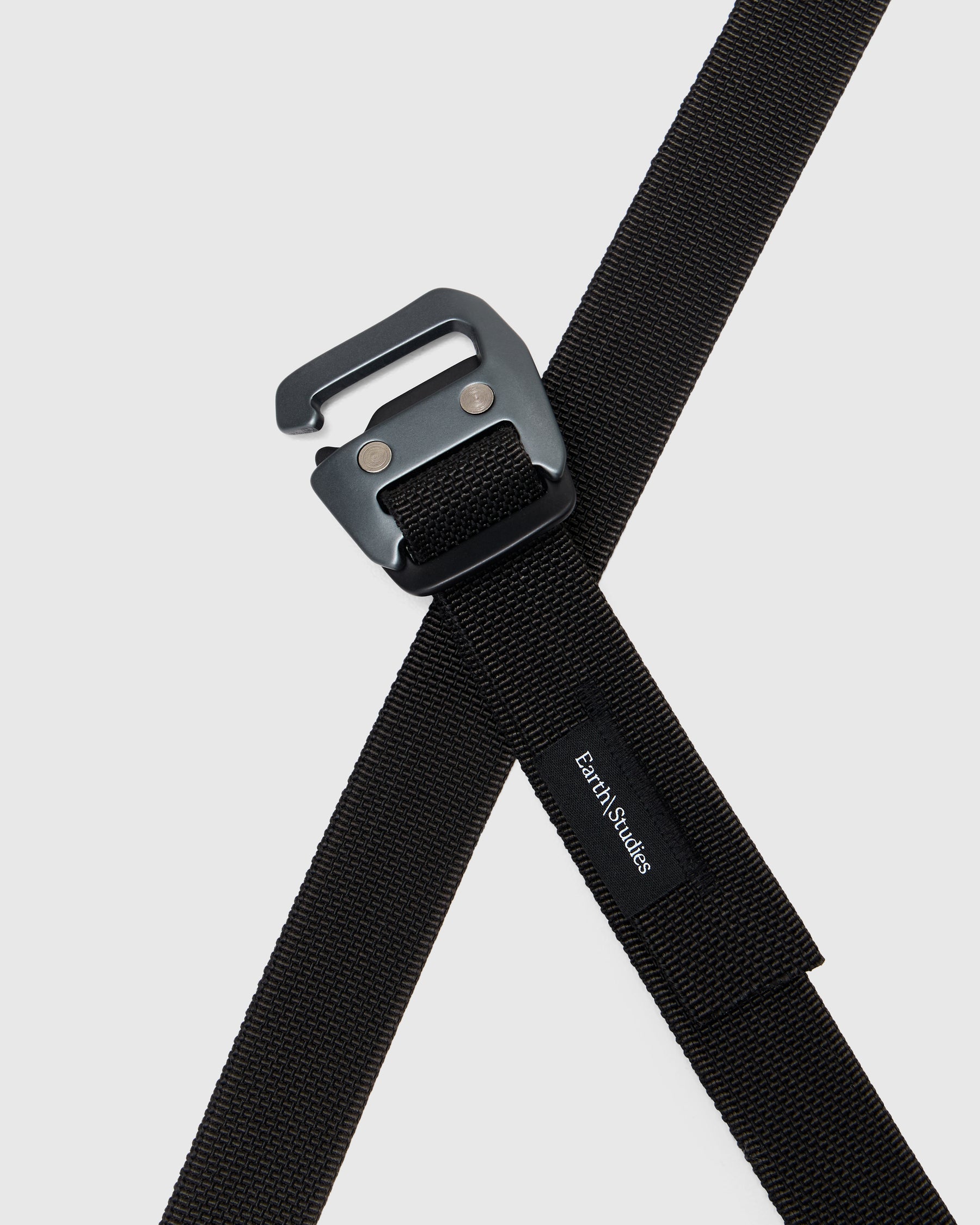Earth/Studies EQ-102 Webbing Belt in Black Homme Essentials