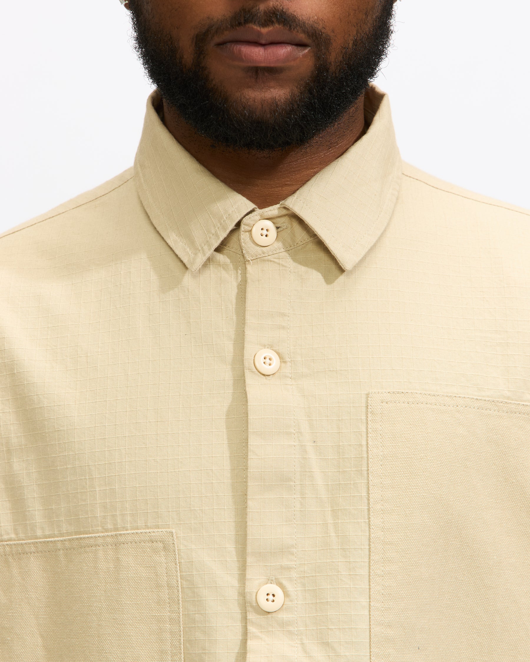 Earth/Studies MS-109 Research Shirt in Dried Sage Homme Essentials