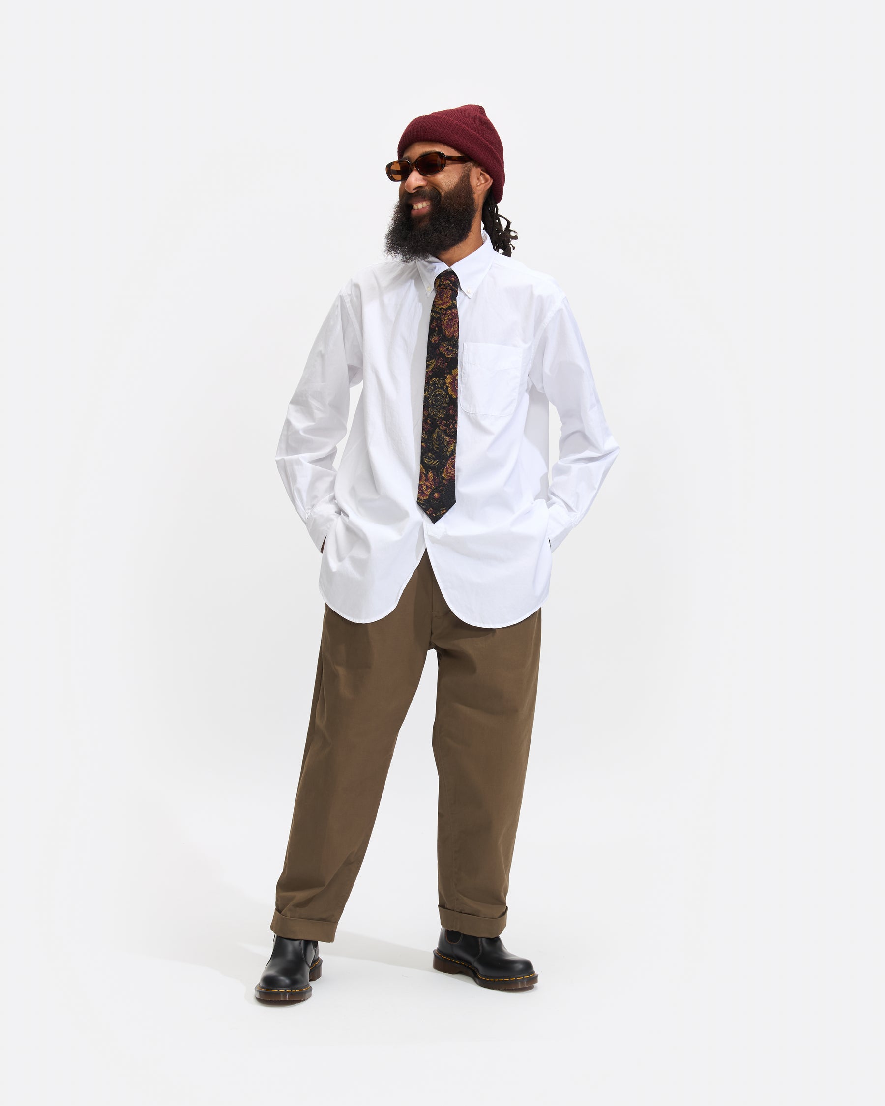 Engineered Garments 19 Century BD Shirt in White 100's 2Ply Broadcloth Homme Essentials