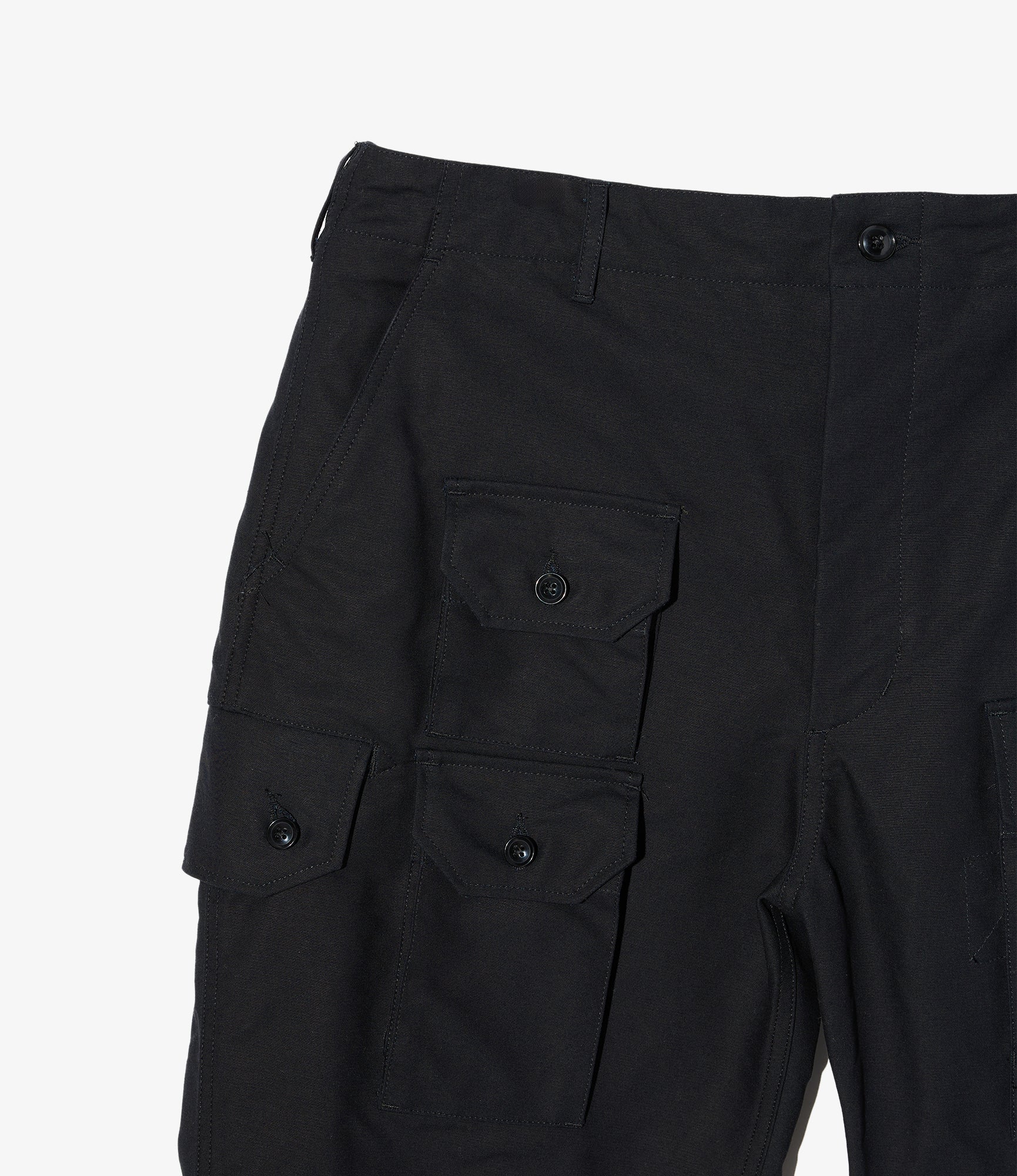 Flight Pant in Black Cotton Double Cloth